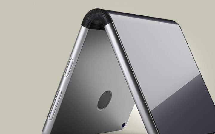 Folded smartphone display	