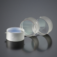 Optical coatings for high power lasers can be applied to aspheres, windows and prisms Three clear glass discs for high power lasers