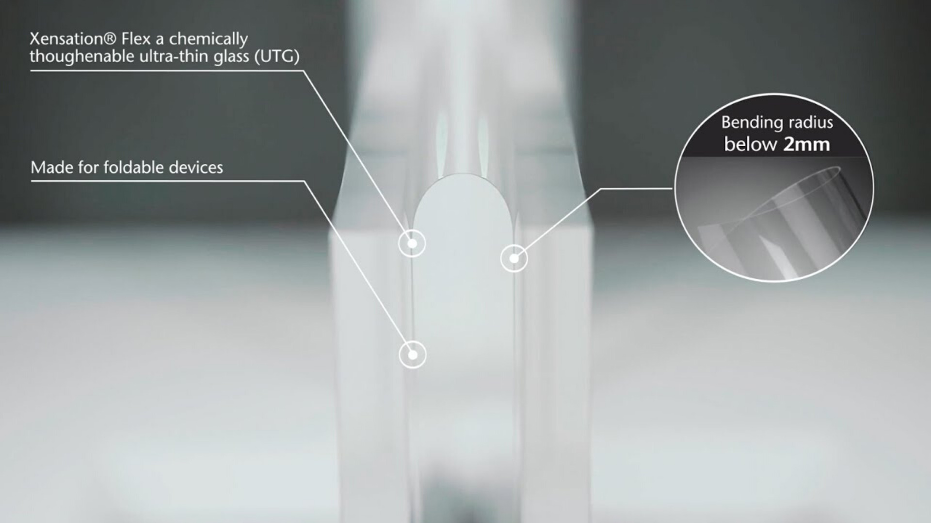 Video about SCHOTT Xensation® Flex cover glass for smartphones