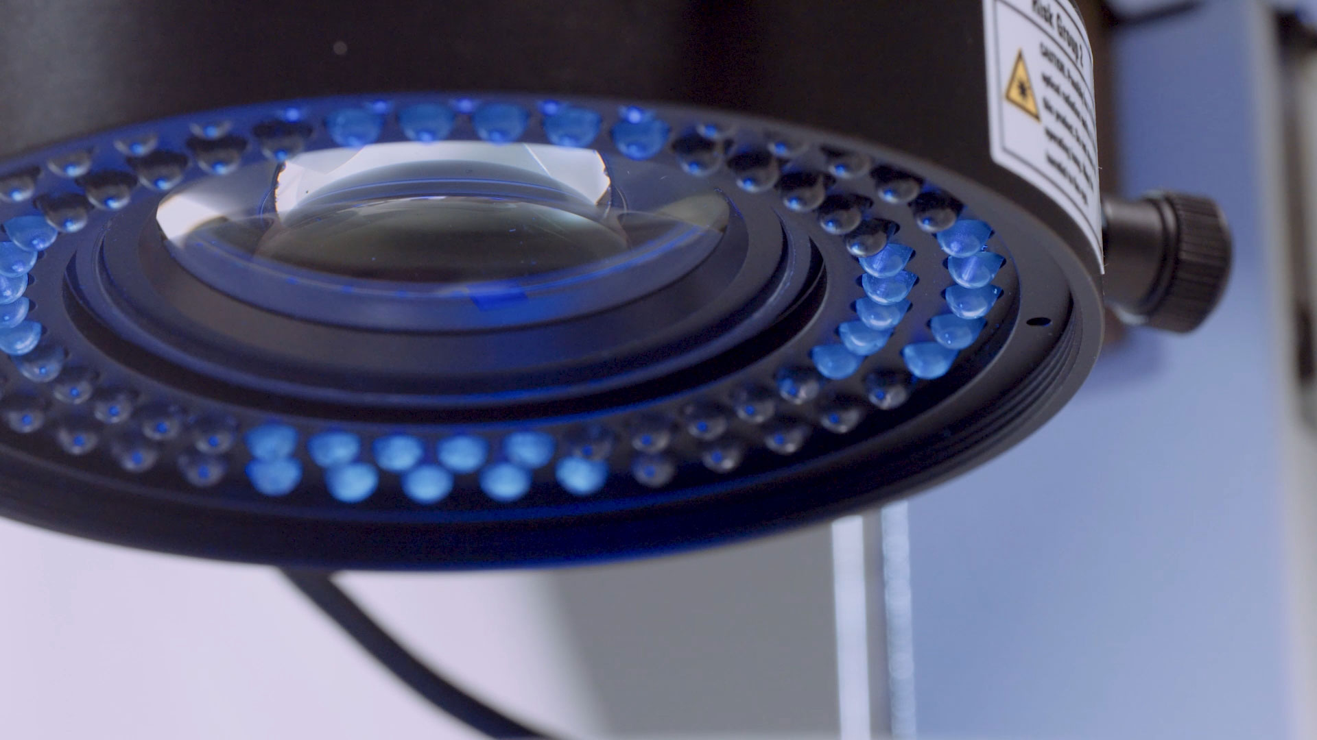 VisiLED UV Ring Light with UV LEDs switched on